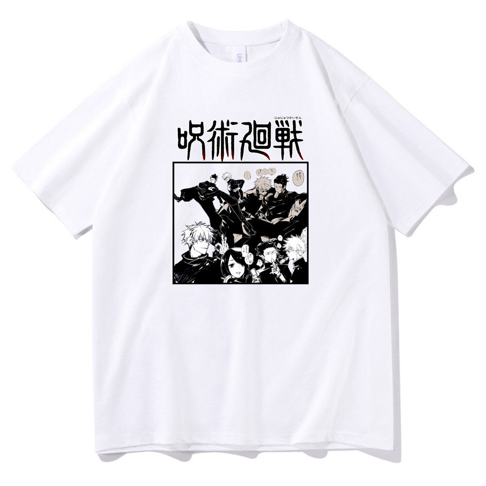 Jujutsu Kaisen T-shirt Satoru Gojo Short Sleeve Harajuku Style Casual T ...