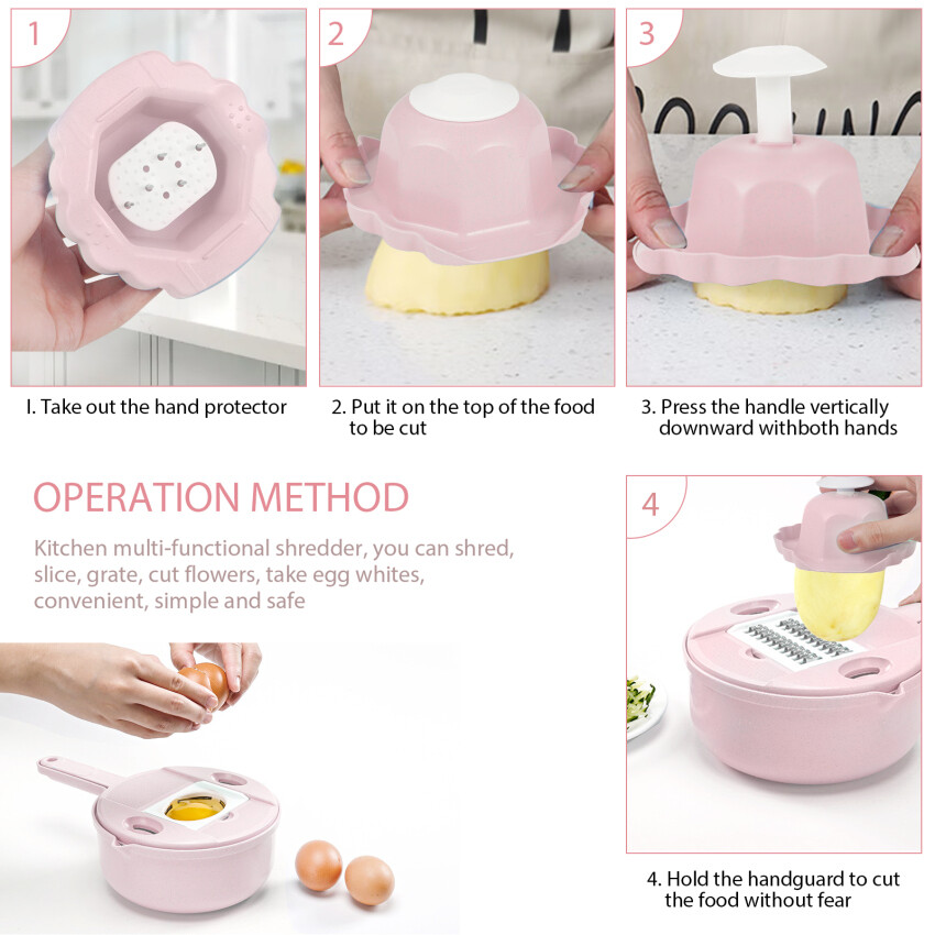 Multi-Functional Kitchen Peeler (12 Pieces) Stainless Steel Peeler Kitchen Peeler Multi-Functional Kitchen Peeler Instruction Manual Vegetable Kitchen Peeler