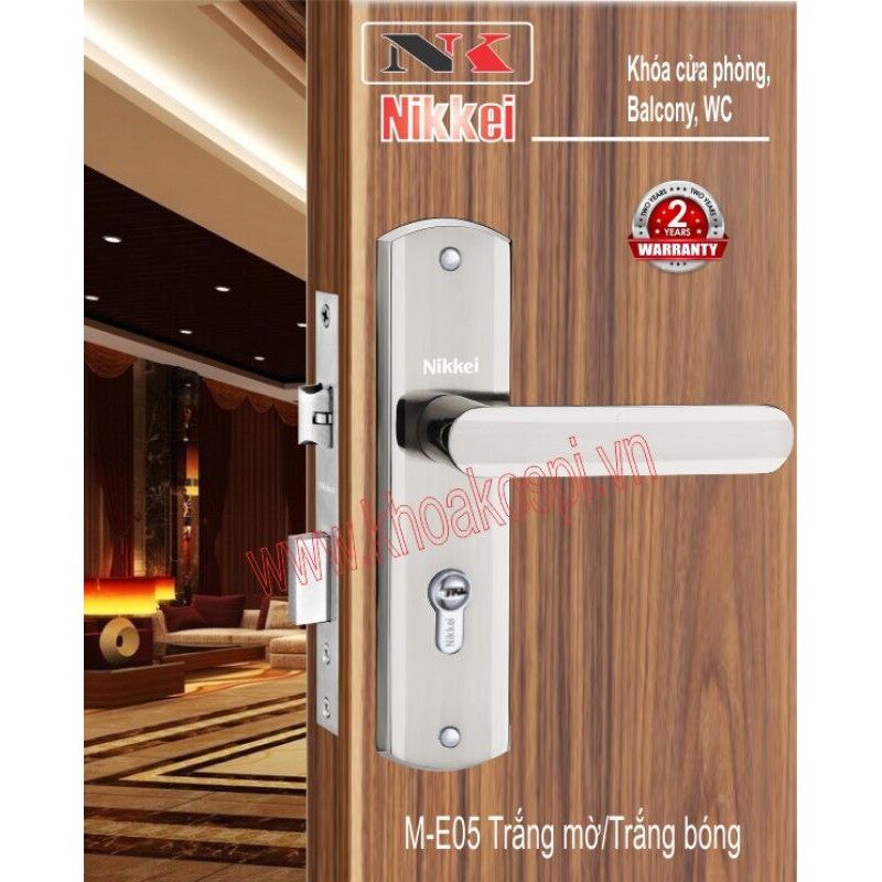 Khoá tay gạt nikkei cửa phòng m-e05 japan