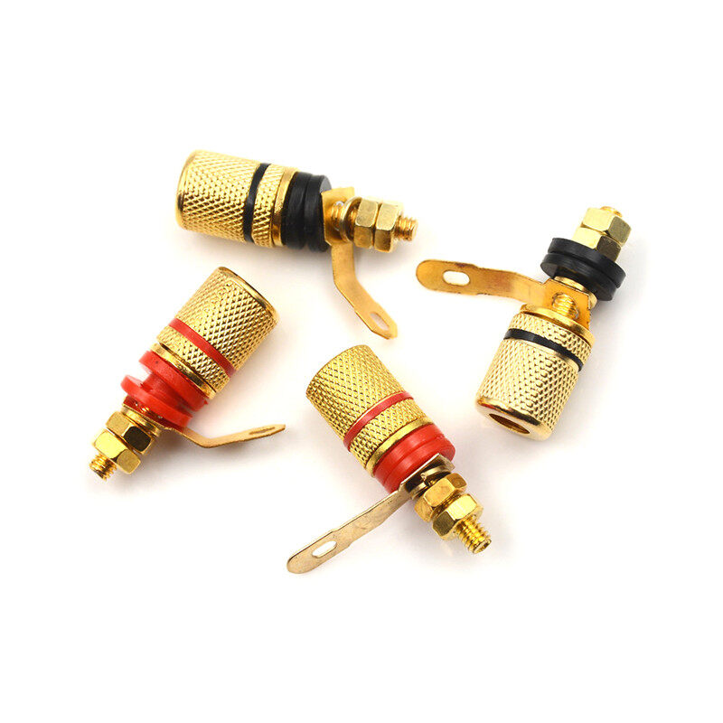 EVAN  4pcs/lot 4mm Banana Plug Binding Post Loudspeaker Power Socket Terminals