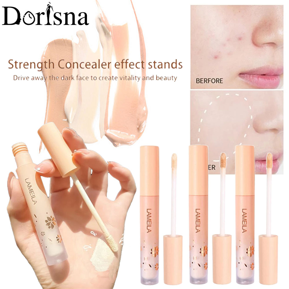 Dorisna Face Makeup Concealer Liquid Oil Control Moisturizing Matte Breathable Concealer Long Lasting Smooth Full Coverage Sweatproof And Waterproof 3 Colors