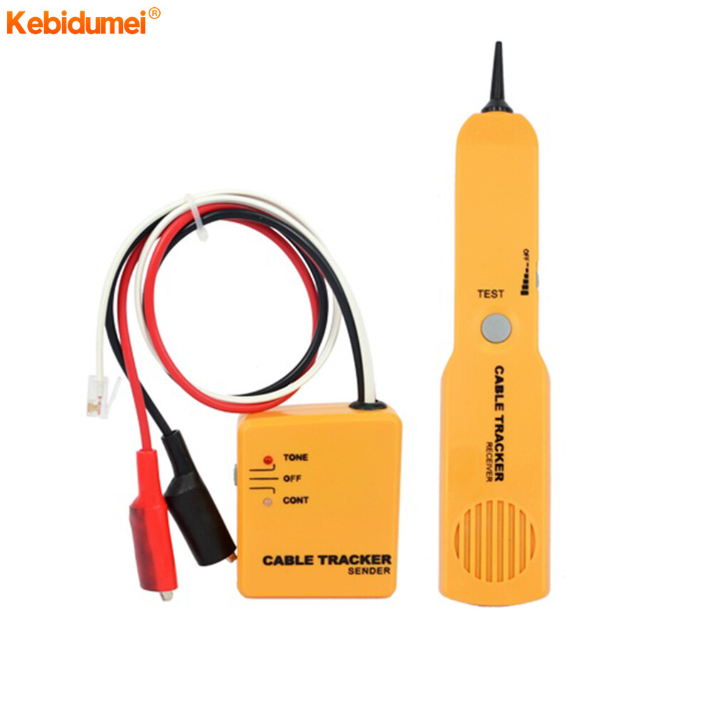 Kebidumei Handheld RJ11 Network Telephone Line Tester Wire Tracker Diagnose Tone Ethernet LAN Cable Detector Receiver Networking Tools Kit Tracer