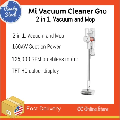 Mi Vacuum Cleaner G10, 2 in 1 Vacuum and Mop, 150 AW suction power, Global version