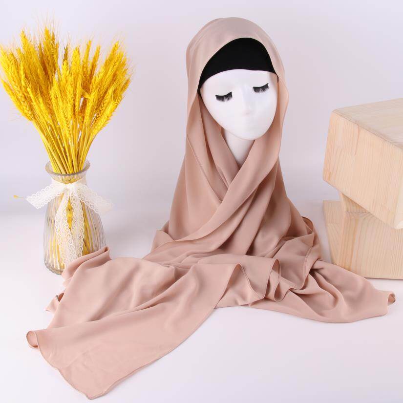 Pure color long turban Chiffon shawl scarf shawl fashion women
