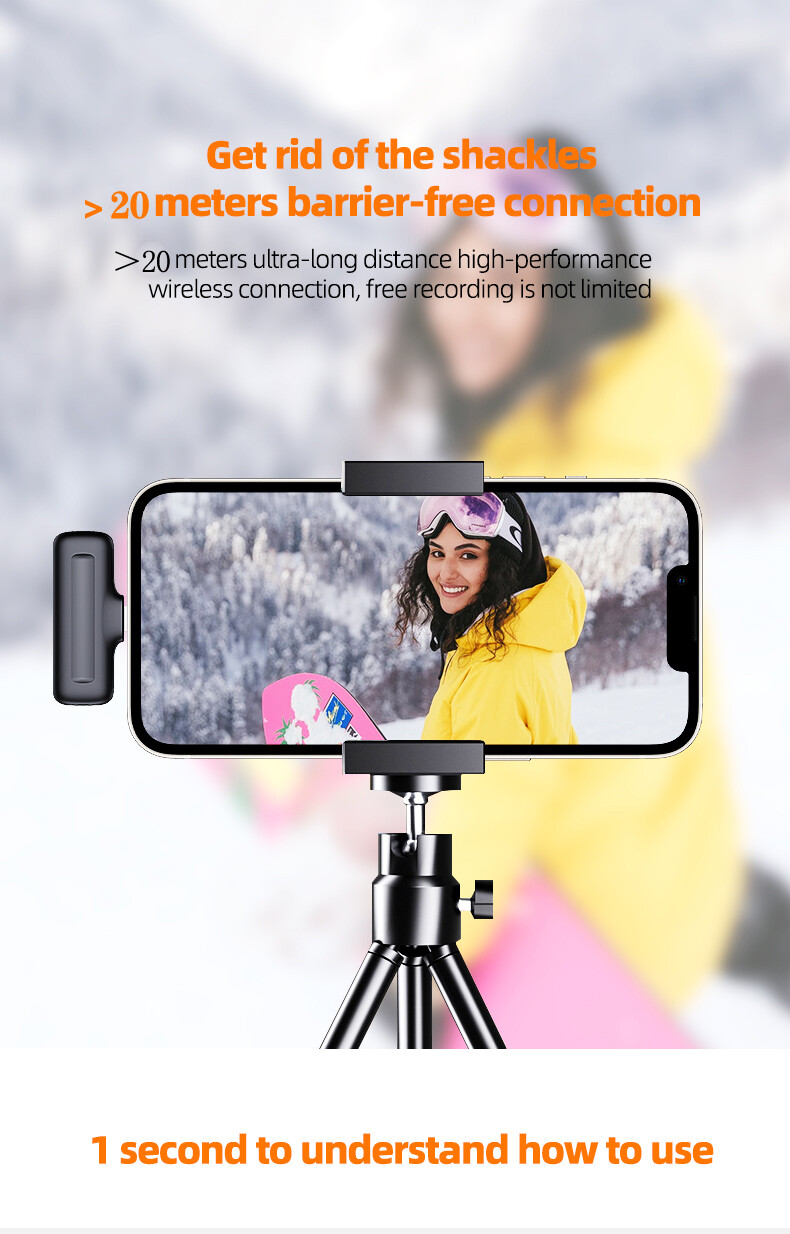 Micro Lavalier Không Dây Chuyên Nghiệp J10 Micro Ve Áo Mini Để Ghi Âm Youtube Vlog Live
