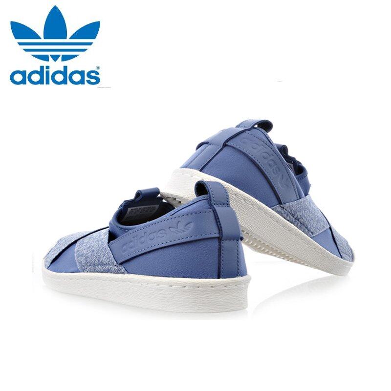 Adidas superstar best sale slip on Blue