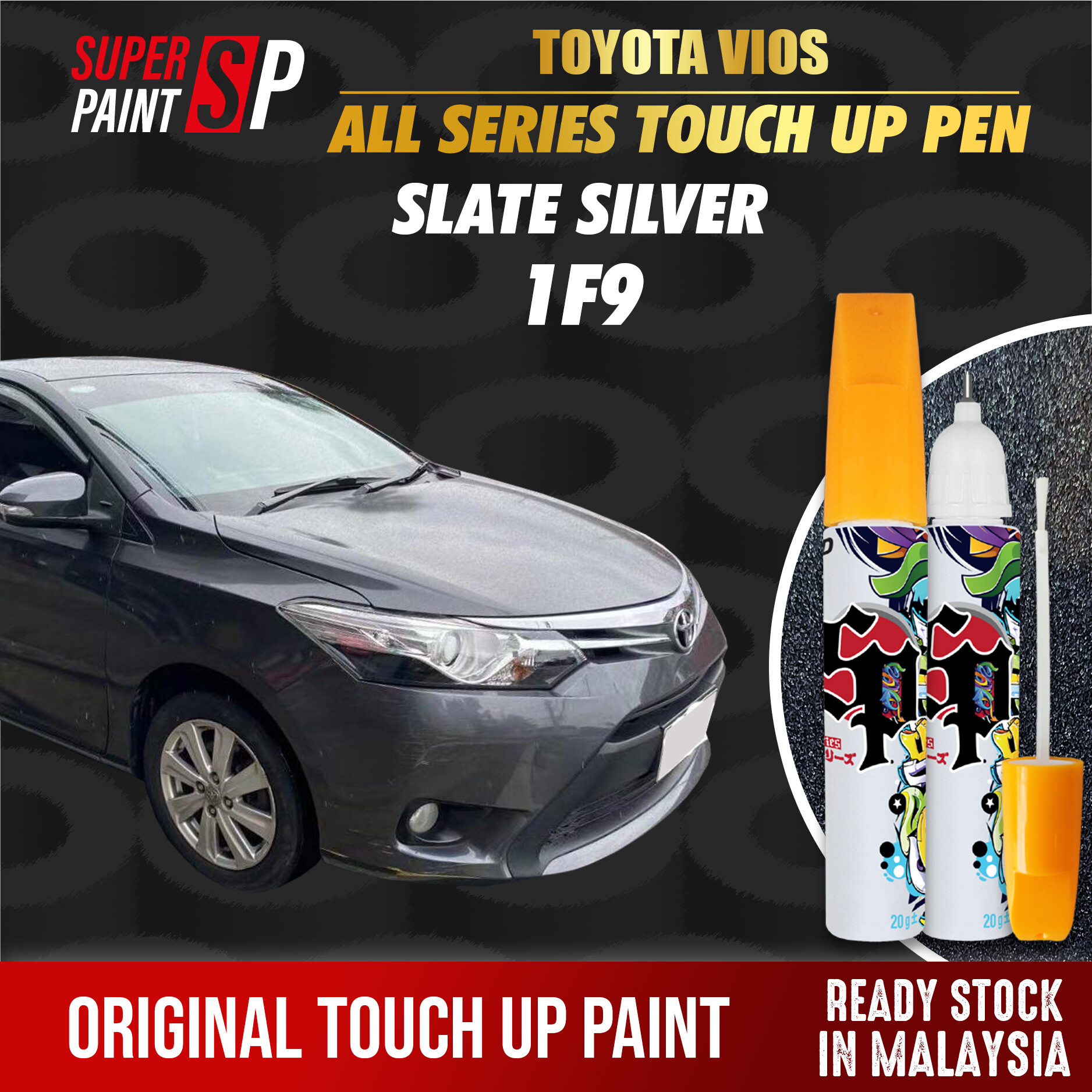 TOYOTA VIOS 】Car Touch Up Pen All Color Touch Up Paint Scratches Pro
