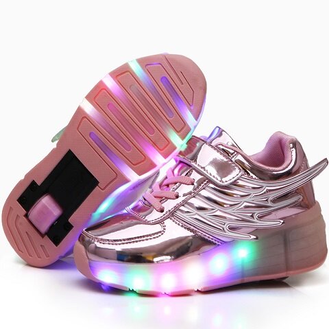 Children Roller Skate Shoes Boys Girls Automatic Jazzy Flashing Heelies spord Kids Sneakers With One Wheels