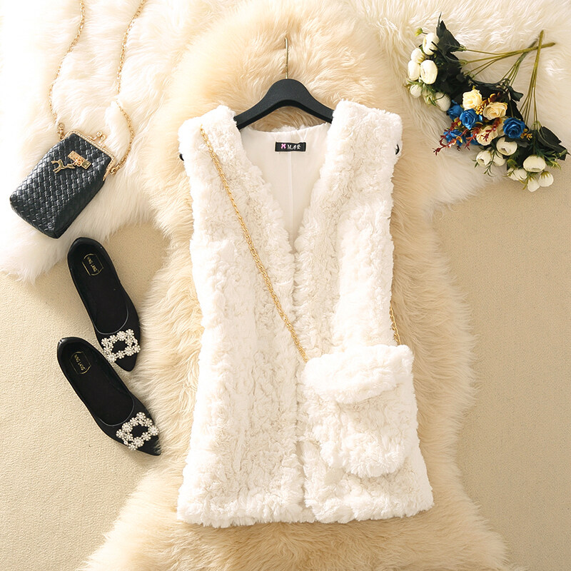 long fur waistcoat