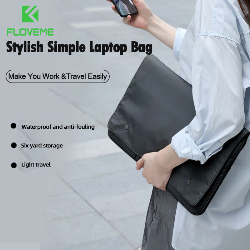 Floveme Fashion Simple Large Capacity Laptop Bag Case for Macbook Air Pro 13 14 15 16 Inch Sleeve Pouch for Mac Notebook IPad Xiaomi Tablet Cover Liner Bag