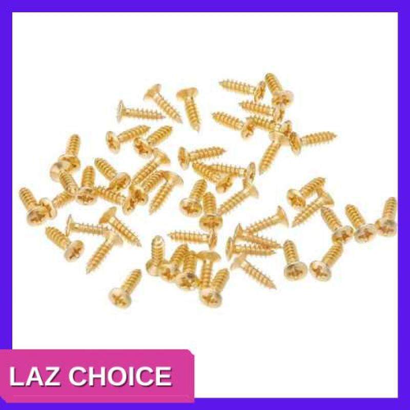 LAZ CHOICE 50 Screws Gold Plating 3mm for Fender Strat Tele Electric Guitar Pickguard Scratchplate (Golden) Malaysia