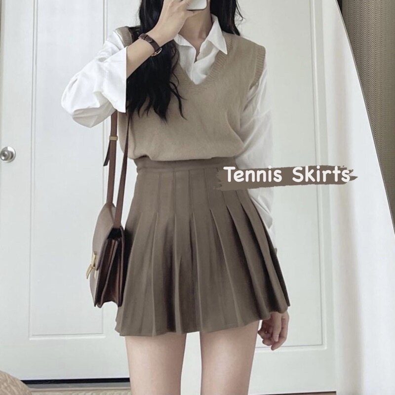 (Oldschoolcloth)CHÂN VÁY TENNIS ULZZANG (ảnh thật/sẵn/video)