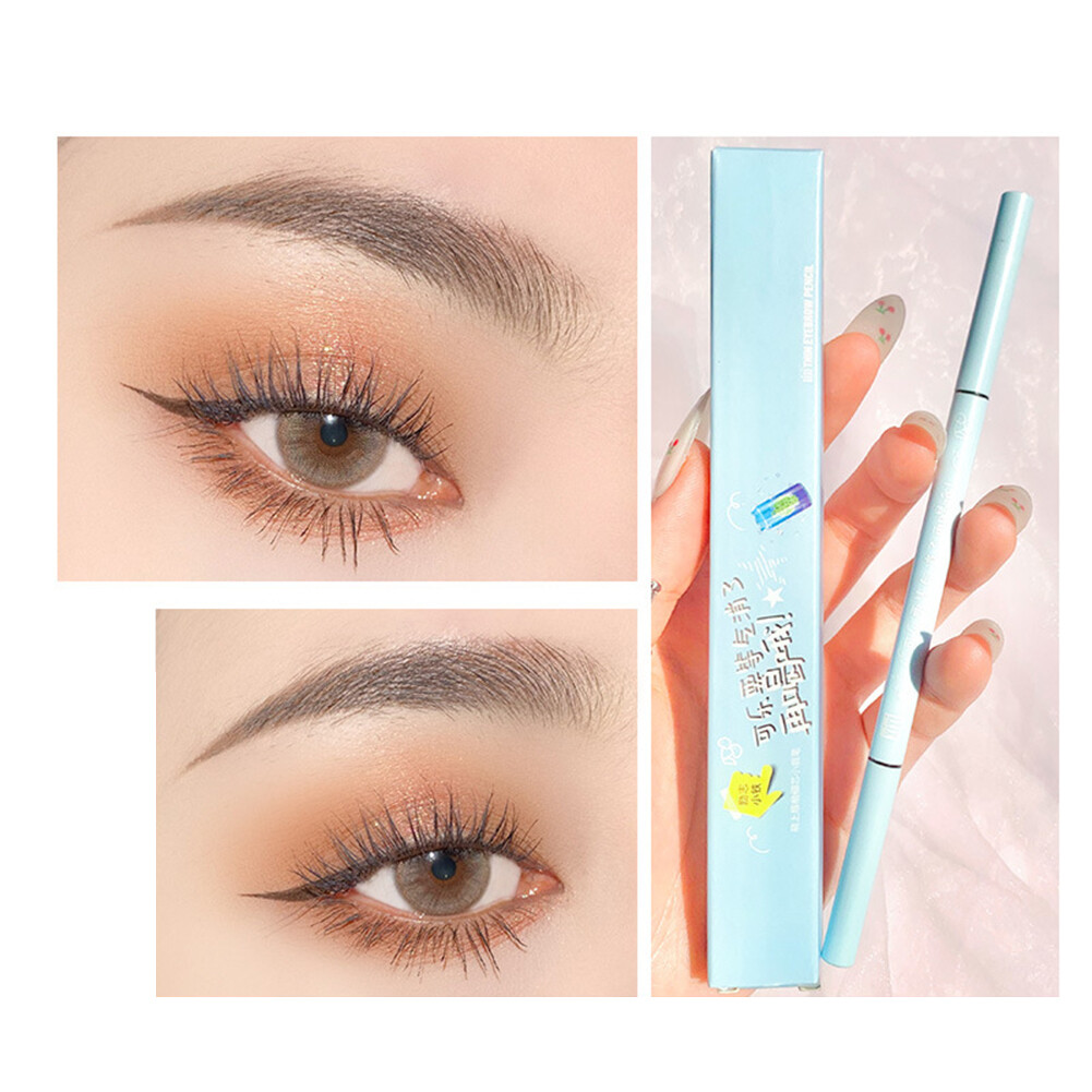 BEAUTYBIGBANG Thin Core Double-headed Eyebrow Pencil Waterproof, Sweat-proof, Non-marking Wild Eyebrow Long Lasting Small Eyebrow Pencil
