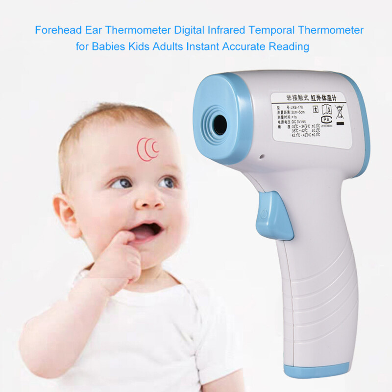 Infrared Thermometer Omron Forehead Ear Digital Infrared Temporal Thermometer for Babies Kids Adults Instant Accurate Reading