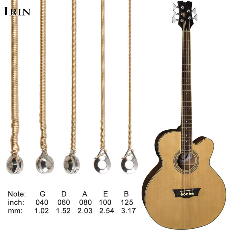 5-string Wood Bass String Brass+carbon Steel Core Electric Guitar Strings Musical Instruments Accessories AB40125
