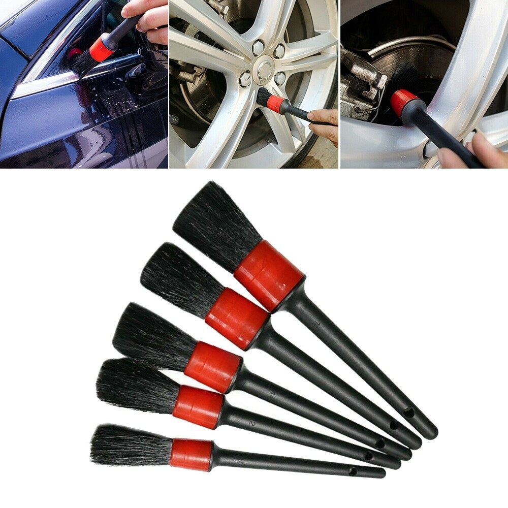 Cleaning Brush Black Car Detailing Multi-function Replacement Screw Brushes