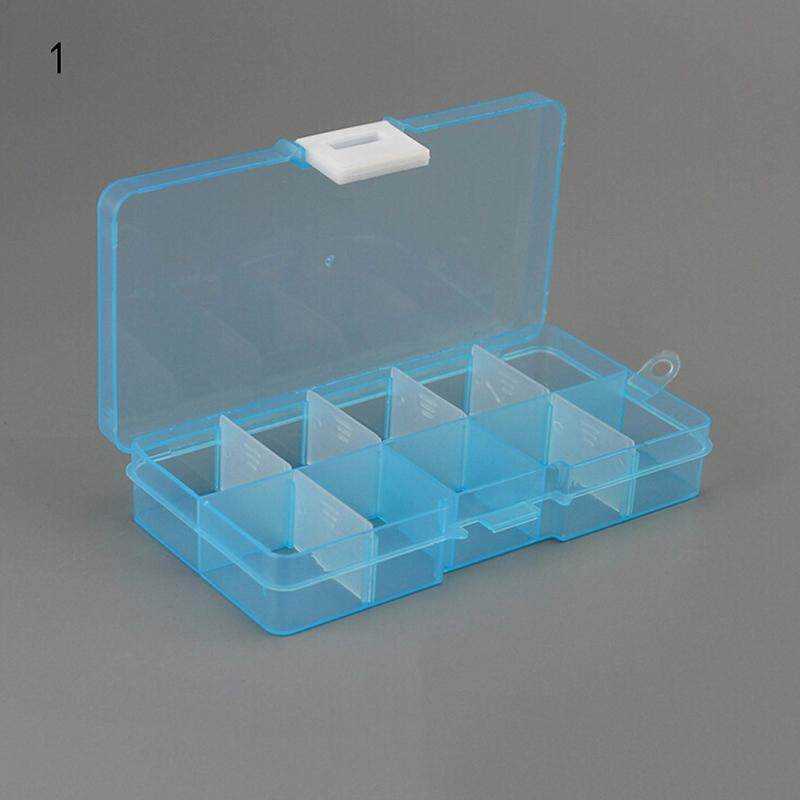 Ministar Plastic10 Slots Adjustable Jewelry Storage Box Case Craft Organizer Beads