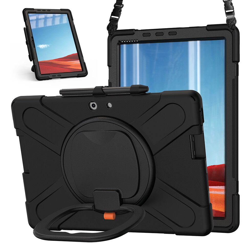 IFarcase Cho Surface Pro 7 Plus 4 5 6 7 Pro X Ốp Lưng Cứng Chống Sốc Kèm Dây Đeo Ốp Silicone Surface GO Có Khe Cắm Bút Chì Chân Đế Xoay Được 1 2 3