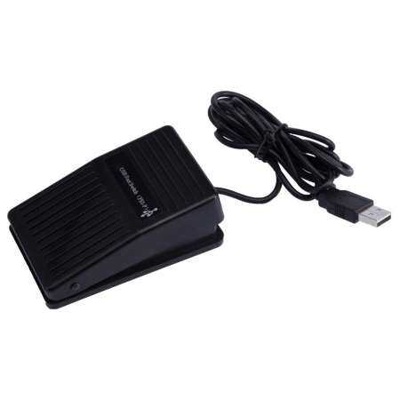 [ขายแฟลช] พลาสติกสีดำ USB เดี่ยวคันเหยียบเปลี่ยนควบคุมเมาส์และคีย์บอร์ดเกม PC
