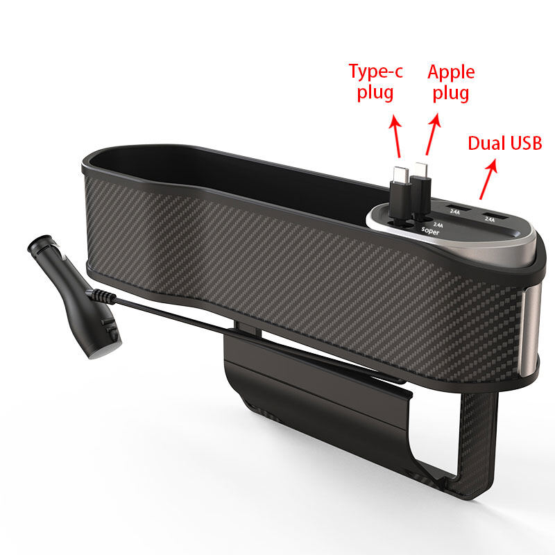 SEAMETAL Universal Car Gap Storage Box Car Wireless Charging Fast Charging Seat Organizers