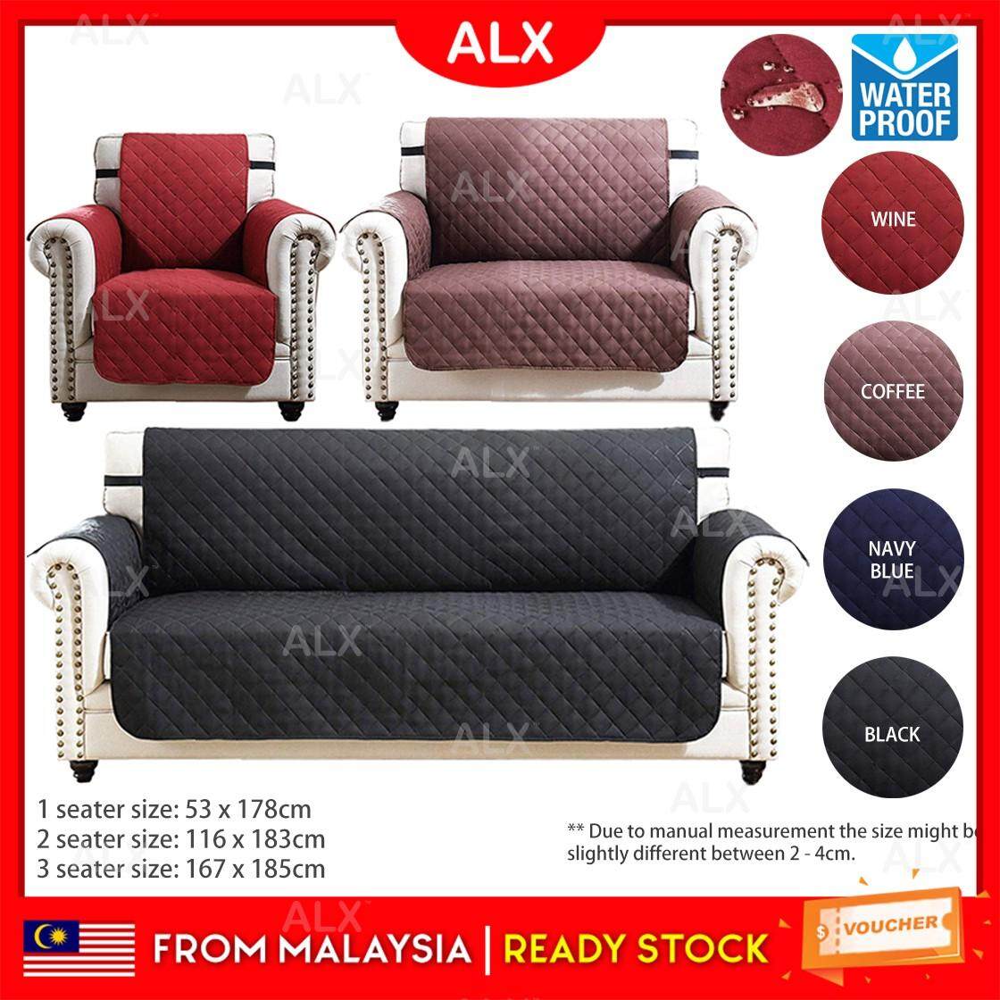 2-Seater Furniture Protector Quilted Slipcover Sofa Seat Settee Cover Coffee