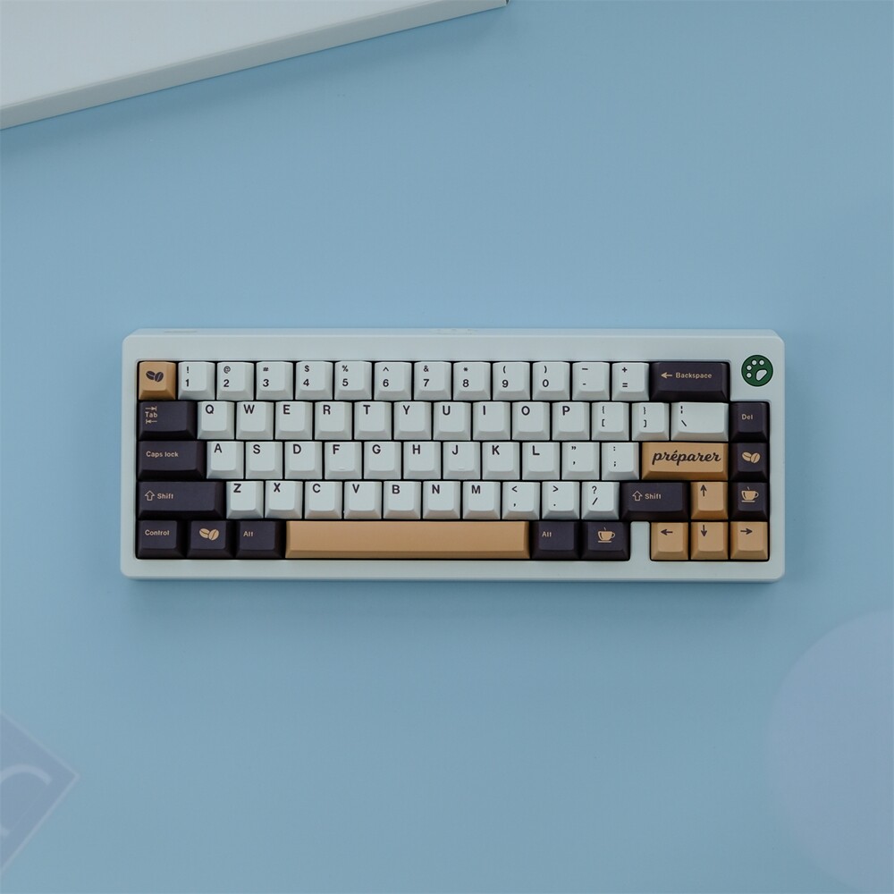 Gmk cafe Keycap 129 Phím Cherry Profile PBT năm mặt thăng hoa keycaps với 2U 1,75u ca cho công tắc Cherry MX Bàn Phím Cơ keychron/RK61/gk61/Anne Pro 2