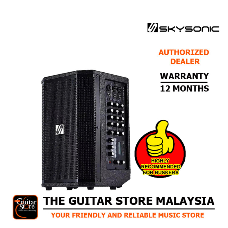 Skysonic Smart 2 120 Watt Battery Powered 3 Channel Busking Amplifier Malaysia