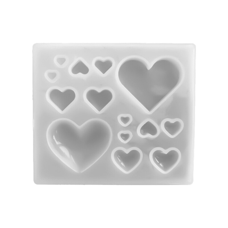 Heart Epoxy Mold for Casting Hairclips Pendant,Earrings Heart Shaped Resin Mold