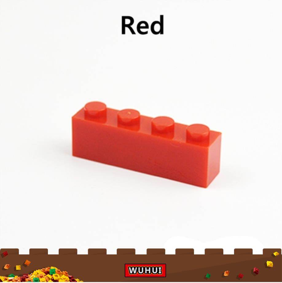 Wuhui 100g60pcs Diy Building Blocks Figures Thick Bricks 1x4 Dots Educational Creative Plastic Toys Compatible With Leduo For Children Building Bricks Kids Toy Toys For Boys Girls Compatible With All Brands