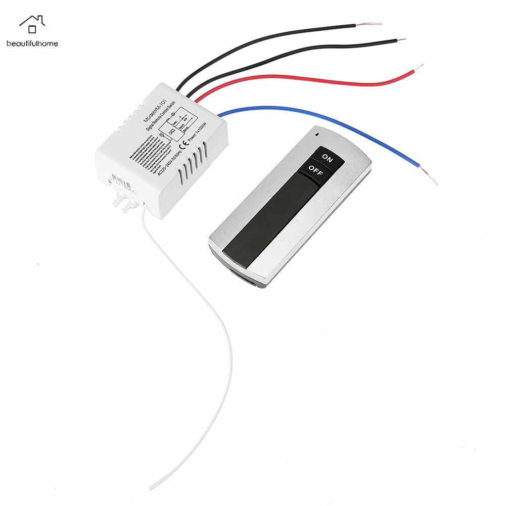 1 Channel ON/OFF 220V Digital Wireless Remote Control Switch for Light Lamp