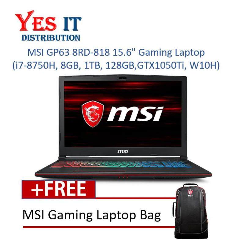 MSI GP63 8RD-818 15.6 Gaming Laptop(i7-8750H, 8GB, 1TB, 128GB, NV GTX1050Ti, W10H) Malaysia