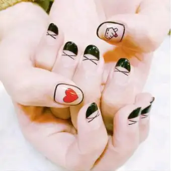 14pcs Nail Stickers Nail Cartoon Nail Stickers Authentic Waterproof Finger Stickers