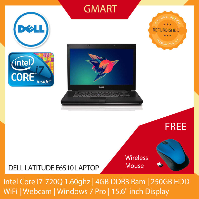Dell Latitude E6510 15 6 Inch Lcd Intel Core I7 7q 4gb Ddr3 Ram 250gb Hdd Wifi