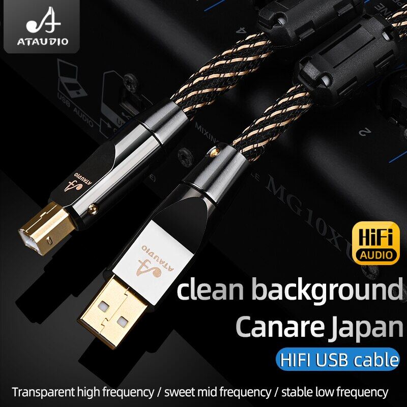 Hifi USB Cáp OTG loại USB A Để B Cáp USB 6N OFC Loại C Để Loại B cáp truyền âm thanh Giải Mã Dac Card Âm Thanh A-B Lá Chắn USB Cabl
