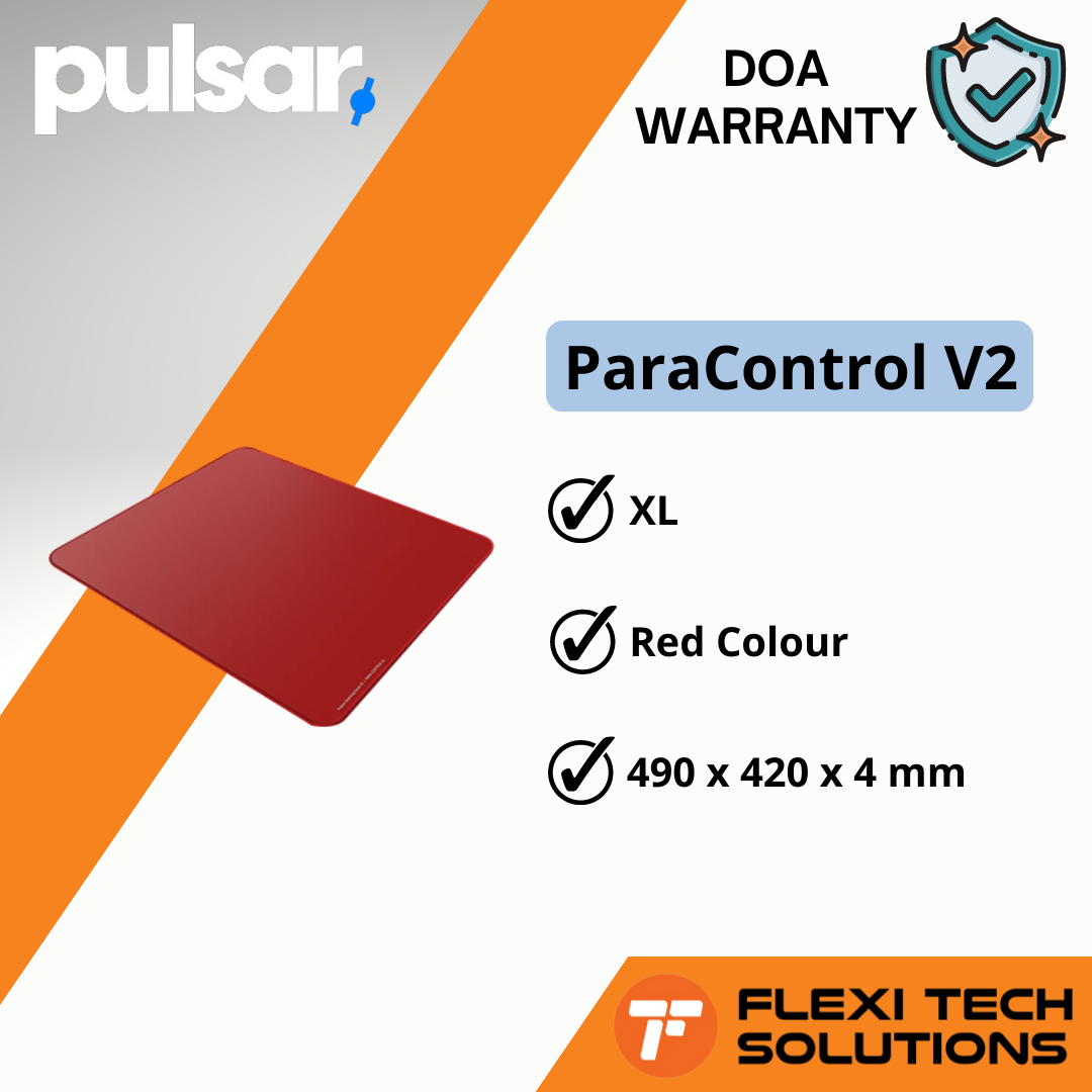 Flexi Tech PULSAR ParaControl V2 Gaming Mouse Pad XXL / XL - Red | Lazada