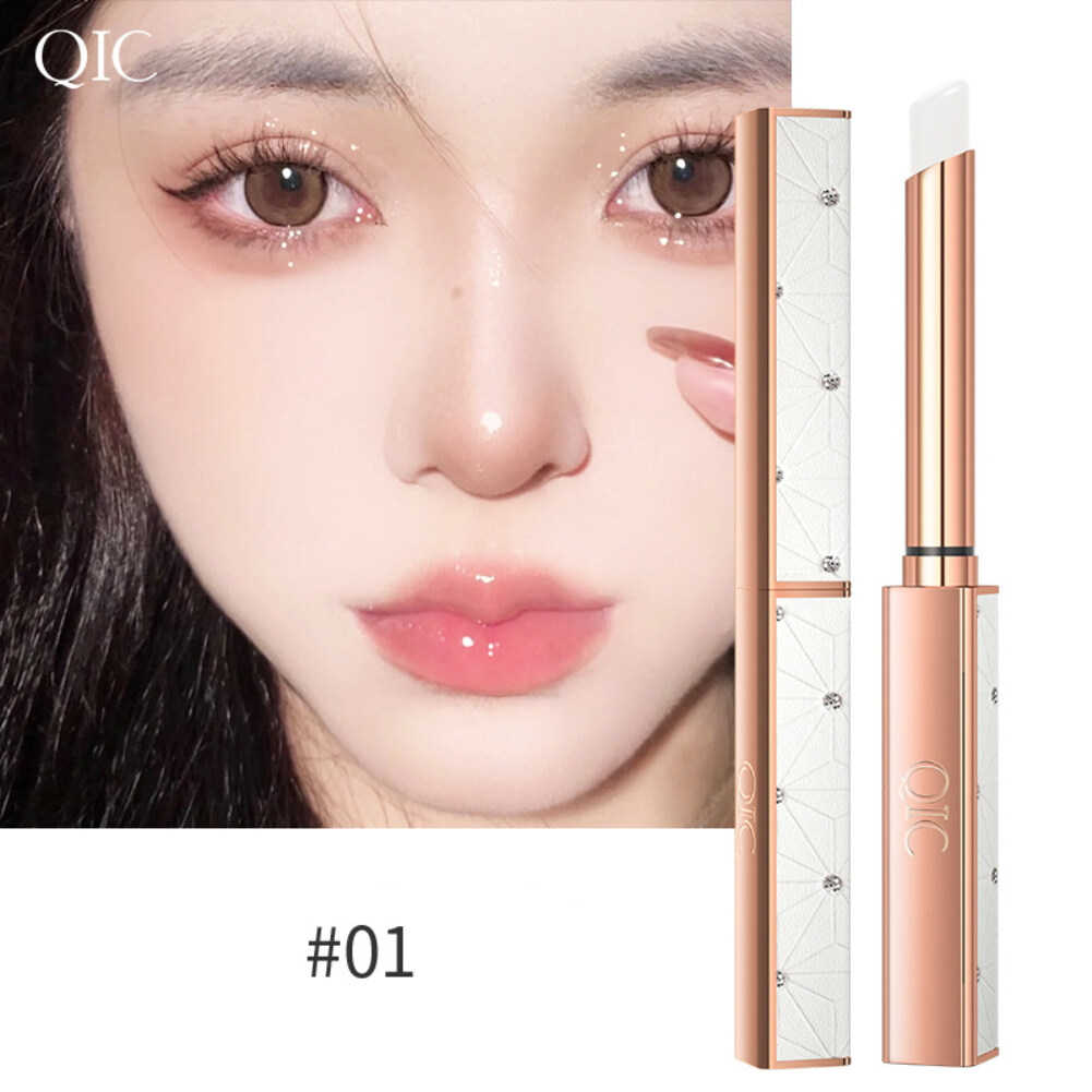 QIC เปลี่ยนสี Lip Balm กันน้ำ Hydrating Moisturizing Lightening Lip