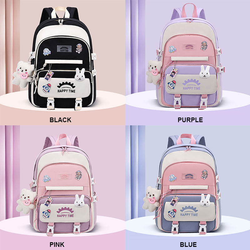 school bag ins style high school student junior high school student pupils cute backpack