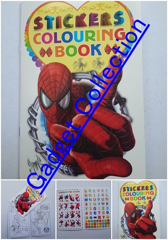 NEW] 3D DIDI UPIN Pony Frozen Elsa Anna Hello Kitty Princess Spiderman  Cartoon Sticker Coloring Colouring Book buku mewarna | Lazada