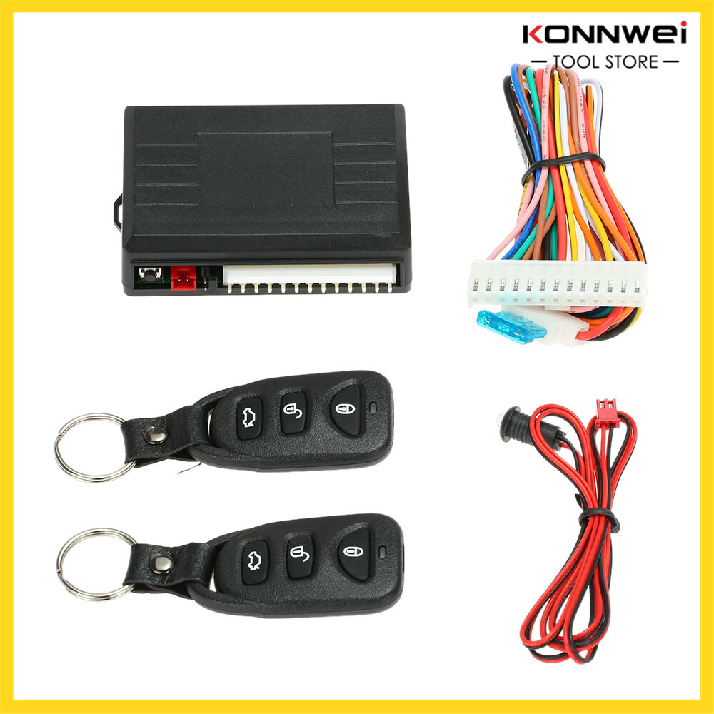 Universal Remote Central Control Box Kit Car Door Lock Keyless Entry System with Trunk Release Button