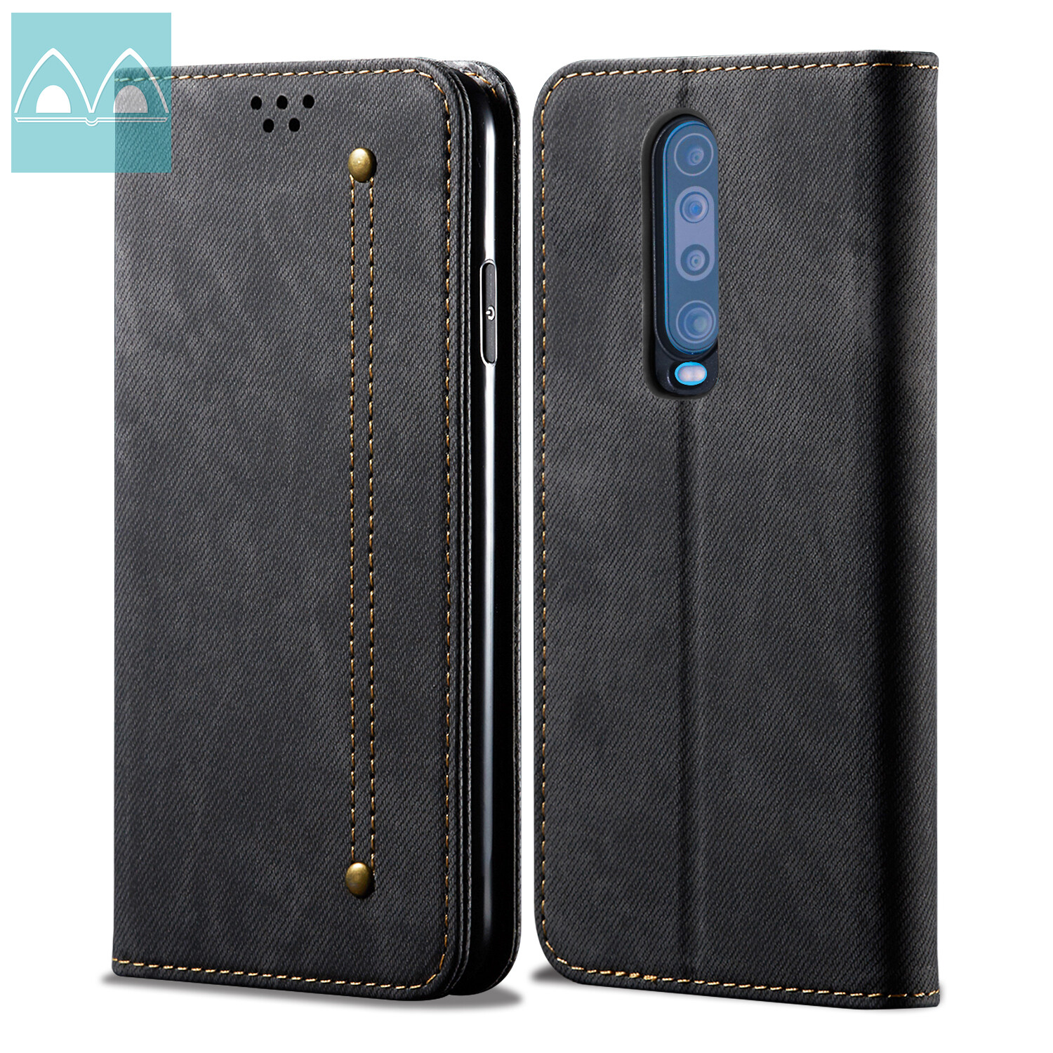 For Xiaomi Redmi K30/K30 5G/K30 Pro/Pocophone X2/Pocophone F2 Fashion Retro Jeans Style Magnet Flip Leather Protective Case with Stand Card Slots Casing