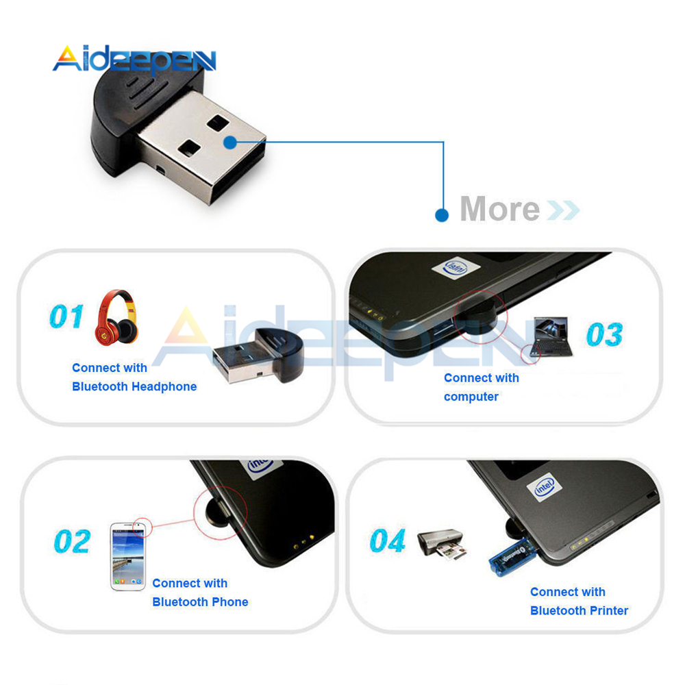 Mini Bluetooth 2.0 Usb Adapter, Không Dây Usb V2.0 Edr Dongle Cho Máy Tính Xách Tay Pc Win 7/8/Vista