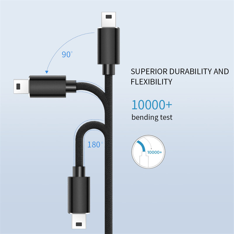 Ecily loại USB C để USB mini Cáp sạc nhanh USB2.0 Cáp truyền dữ liệu Sạc cho máy tính đồng bộ hóa truyền dữ liệu