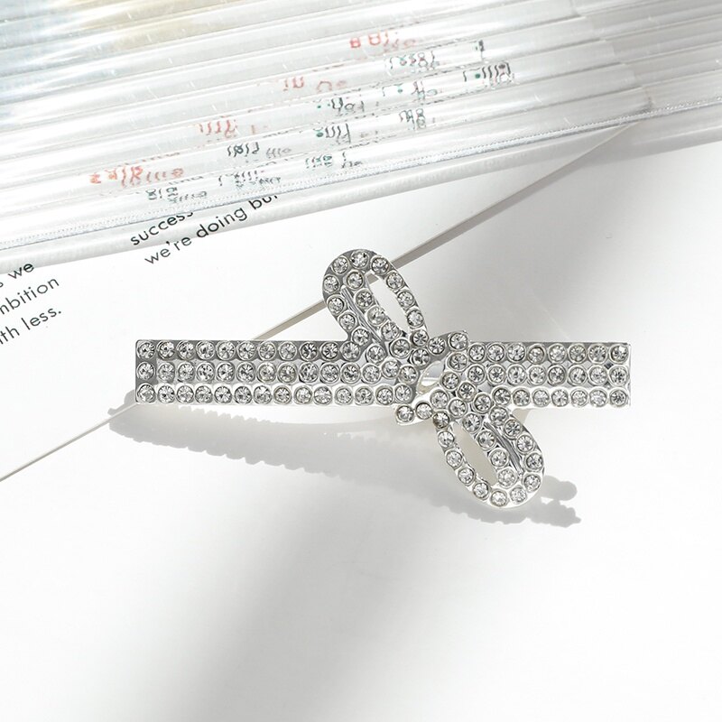 Alloy Butterfly Rhinestone Hair Clip Women Korean Fashion Temperament Light Luxury Outdoor Banquet Crocodile Clip Hair Accessories