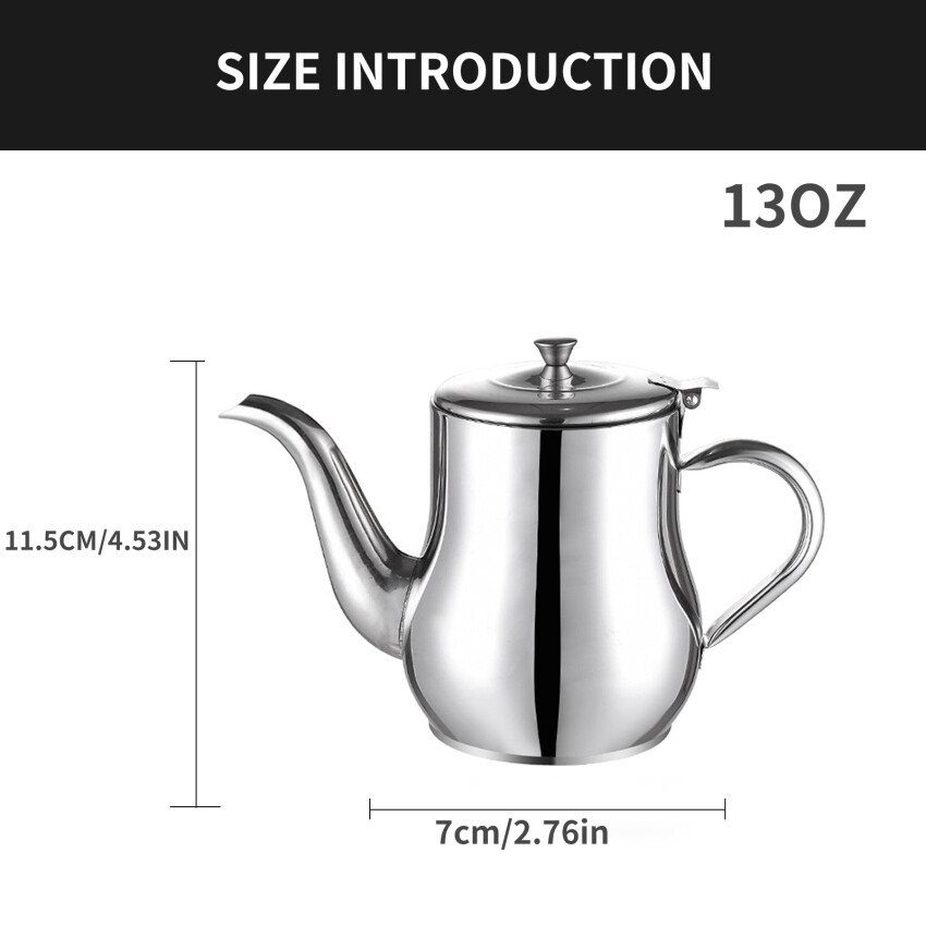 Stainless Steel Teapot With Filter Kitchen Oil Filter Pot Liquid Seasoning Container Coffee Holder Tea Kettle Kitchen Accessorie