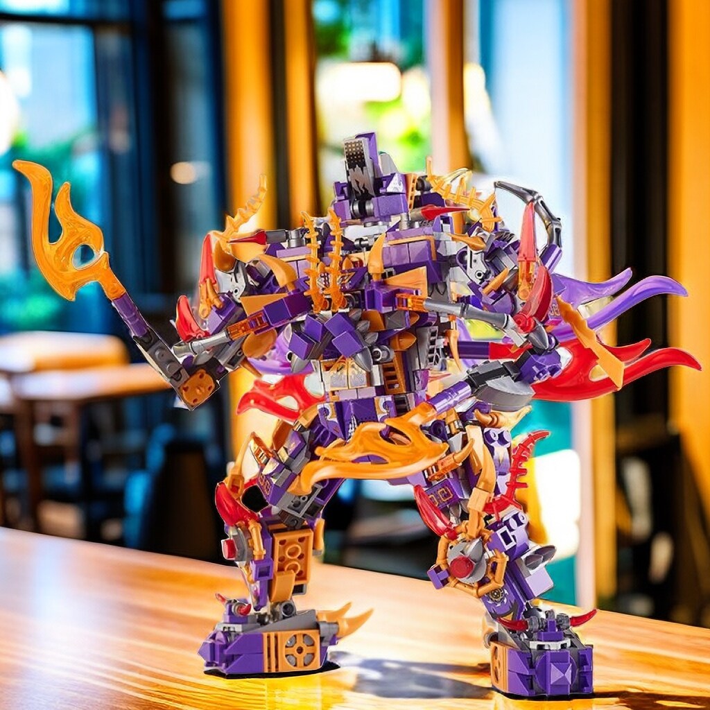 ▽☼▩ cg6603xex23 Dragon and python building blocks are compatible with LEGO Ninjago transforming mecha educational assembly toy model boy's birthday gift
