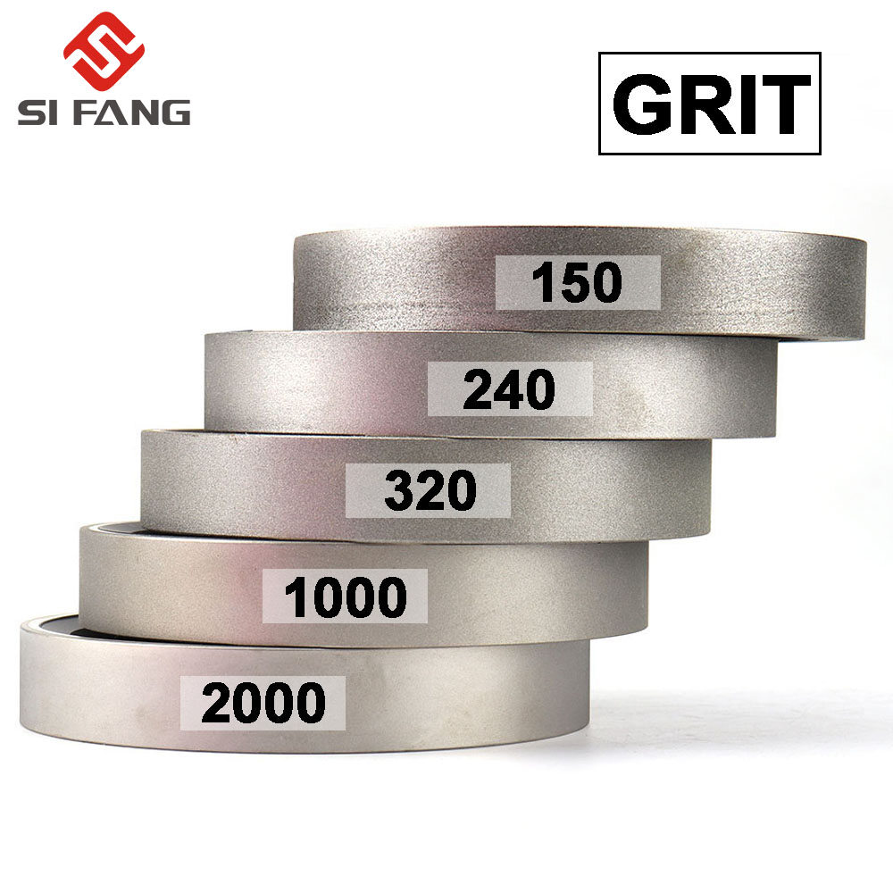 SI FANG 6 Inch 150mm Electroplated Diamond Coated Grinding Wheel 1inch Arbor Hole For Buffing Lapidary Glass Stone Marble 1150 240 320 600 1000 2000 Grit