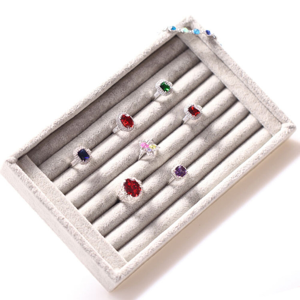 Ring Earrings Organizer Ear Studs Display Stand Holder Rack Tray Plate Box Case