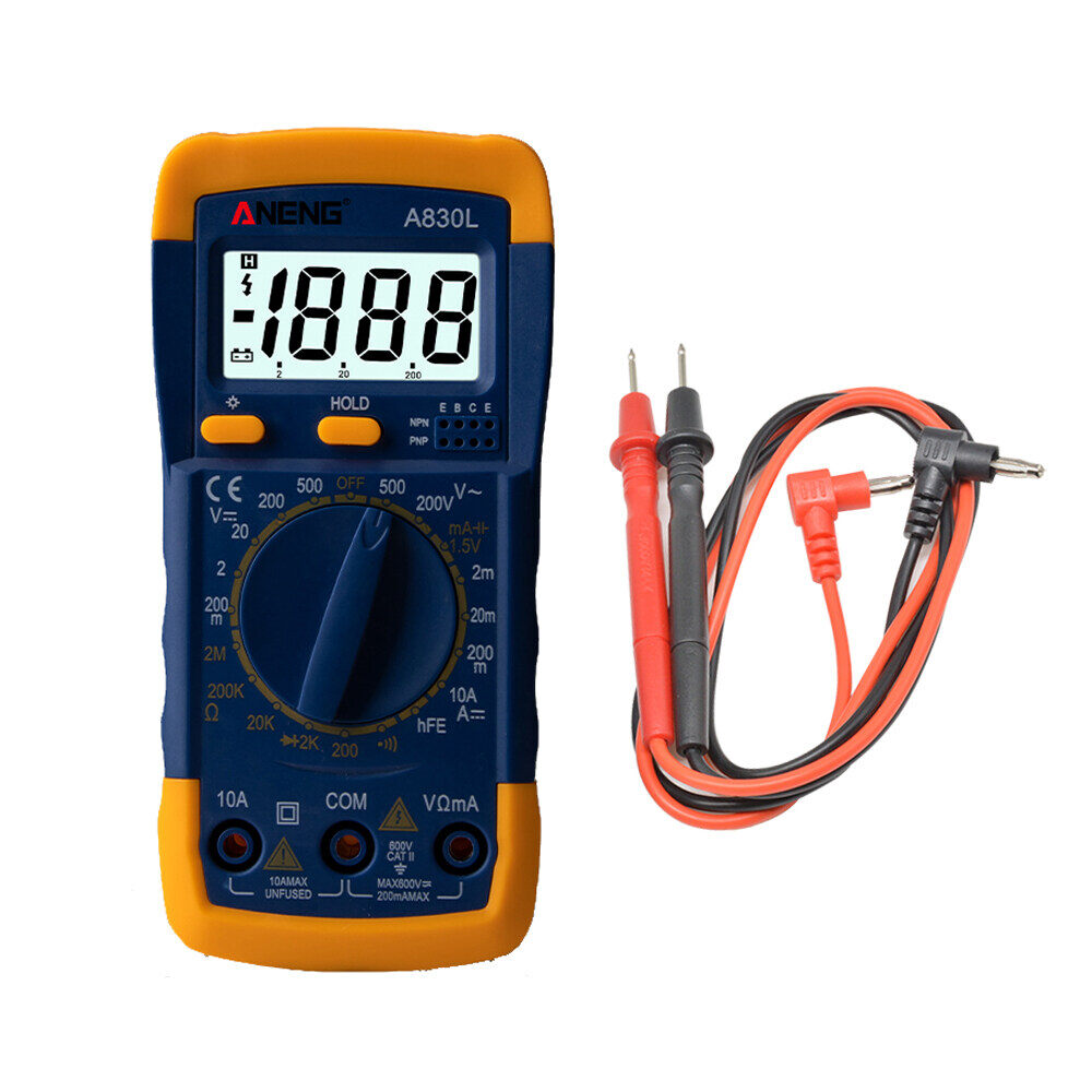 Shockley LCD Digital Multimeter A830L AC DC Voltage Diode Freguency Multitester Current Tester Luminous Display with Buzzer Function