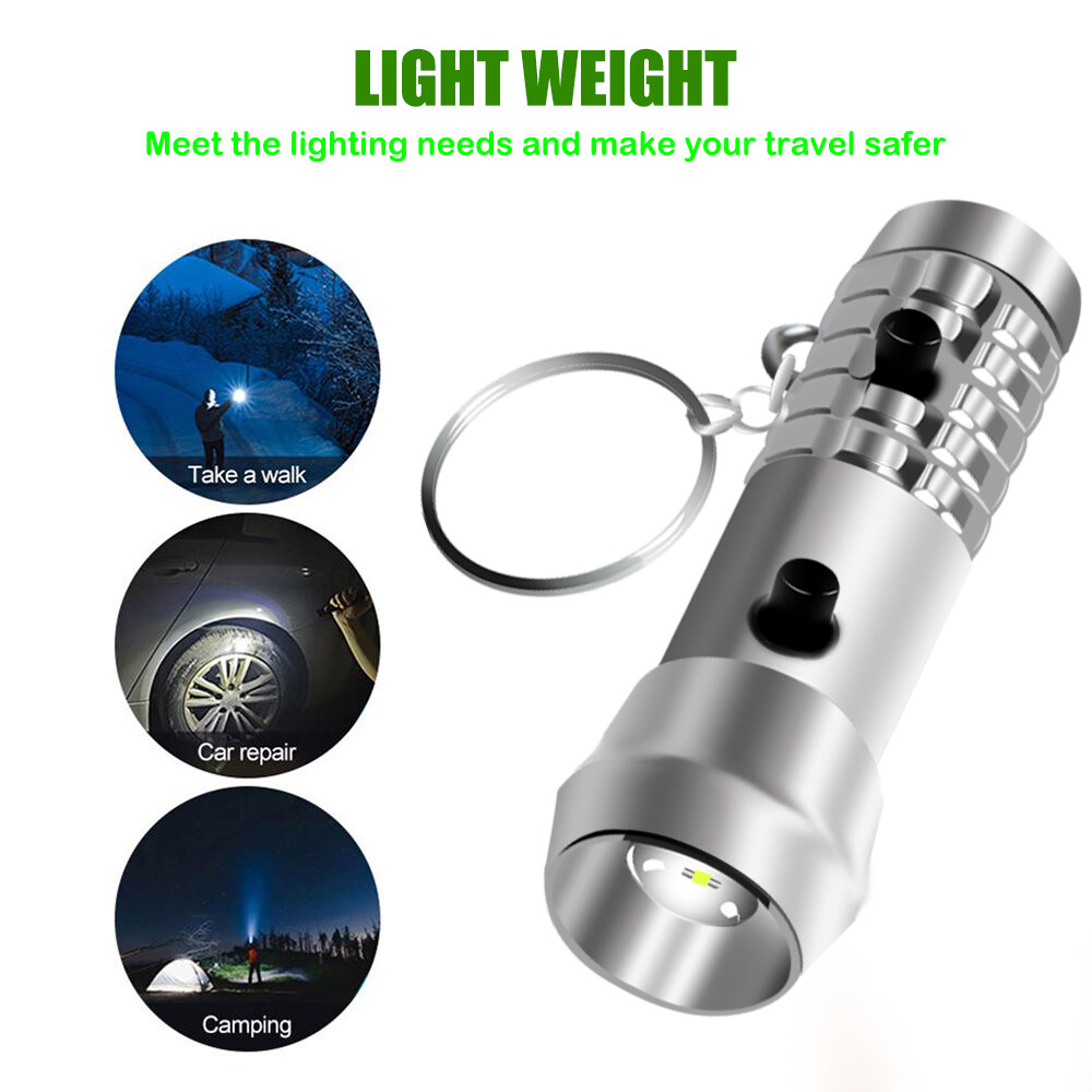 Mini Led Keychain Flashlight Portable Waterproof Camping Torch Light Pet Urine Detector Ultraviolet Lights