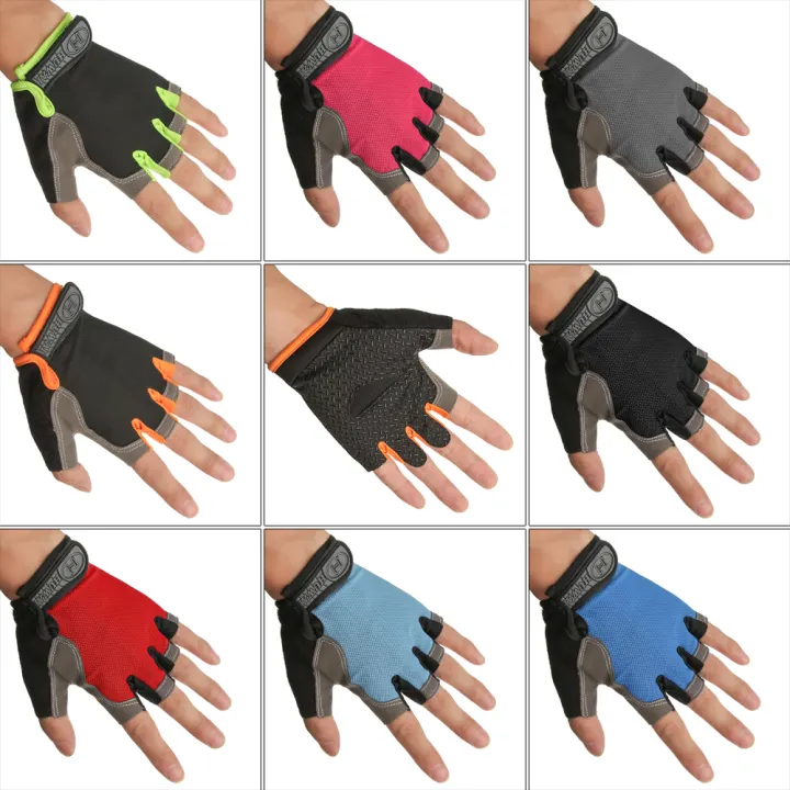 Summer Half Finger Mittens Bicycle Gloves Non slip Palm Riding Hand Gloves